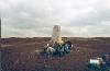 Al at trig point surrounded by peat